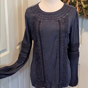 Max jeans brand blue long sleeve top